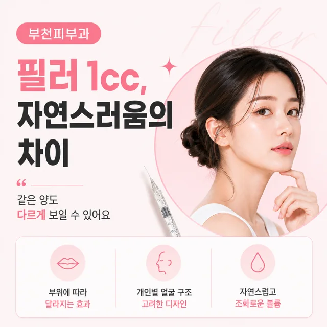 필러 1cc, 같은 양이면 변화도 같을까요?